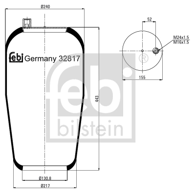 Пневморесори FB 32817 для MERCEDES-BENZ ACTROS MP2 / MP3 2653 L